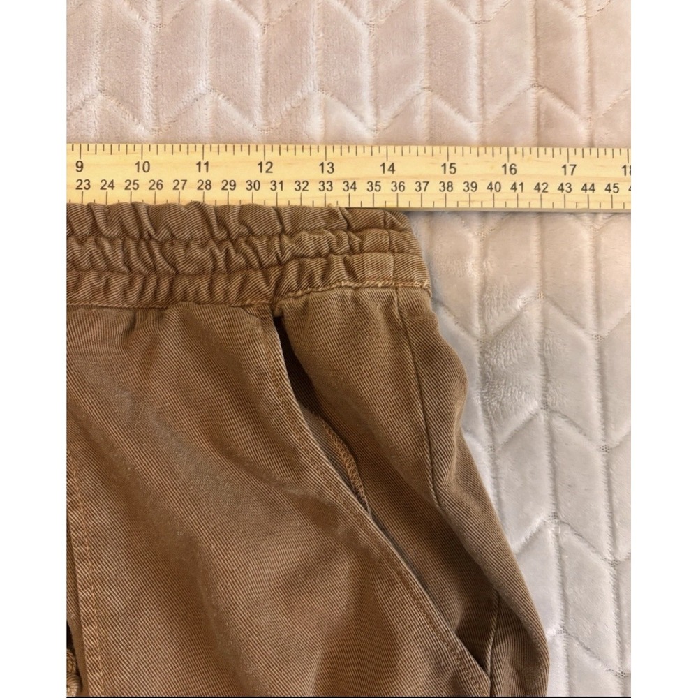 Zara Brown Cargo Pants Women Size M Elastic Waist Jogger Style Casual - Picture 9 of 11
